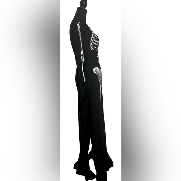 Dolls Kill Skeleton Bodycon Maxi Halloween Dress - Picture 3 of 4